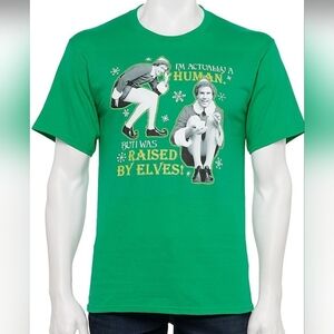 elf raised by elves mens Ugly Christmas shirts new